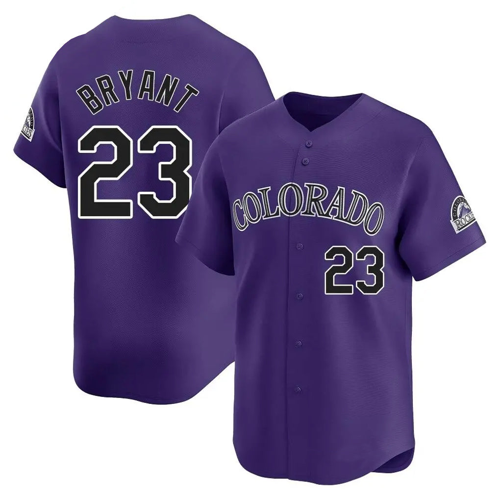 C.Rockies #23 Kris Bryant Player Purple Limited Home Qdoa Stitched Jerseys