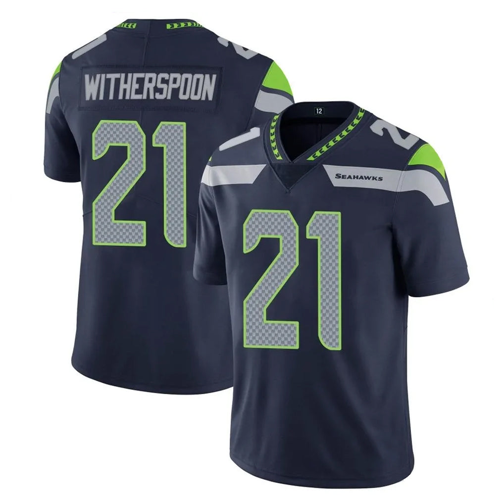 S.Seahawks #21 Devon Witherspoon Player Navy Limited Vapor Untouchable Home Game Qdoa Stitched Jerseys