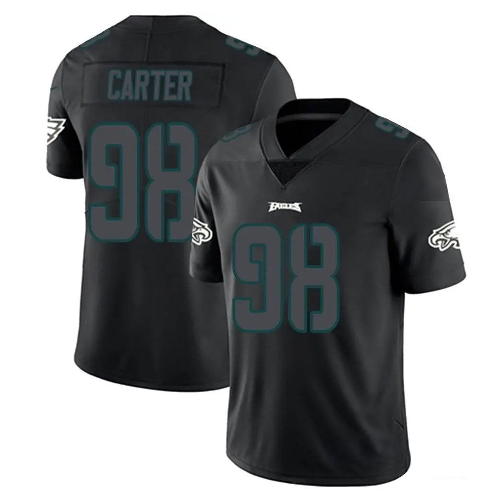 P.Eagles #98 Jalen Carter Player Limited Black Impact Home Game Qdoa Stitched Jerseys