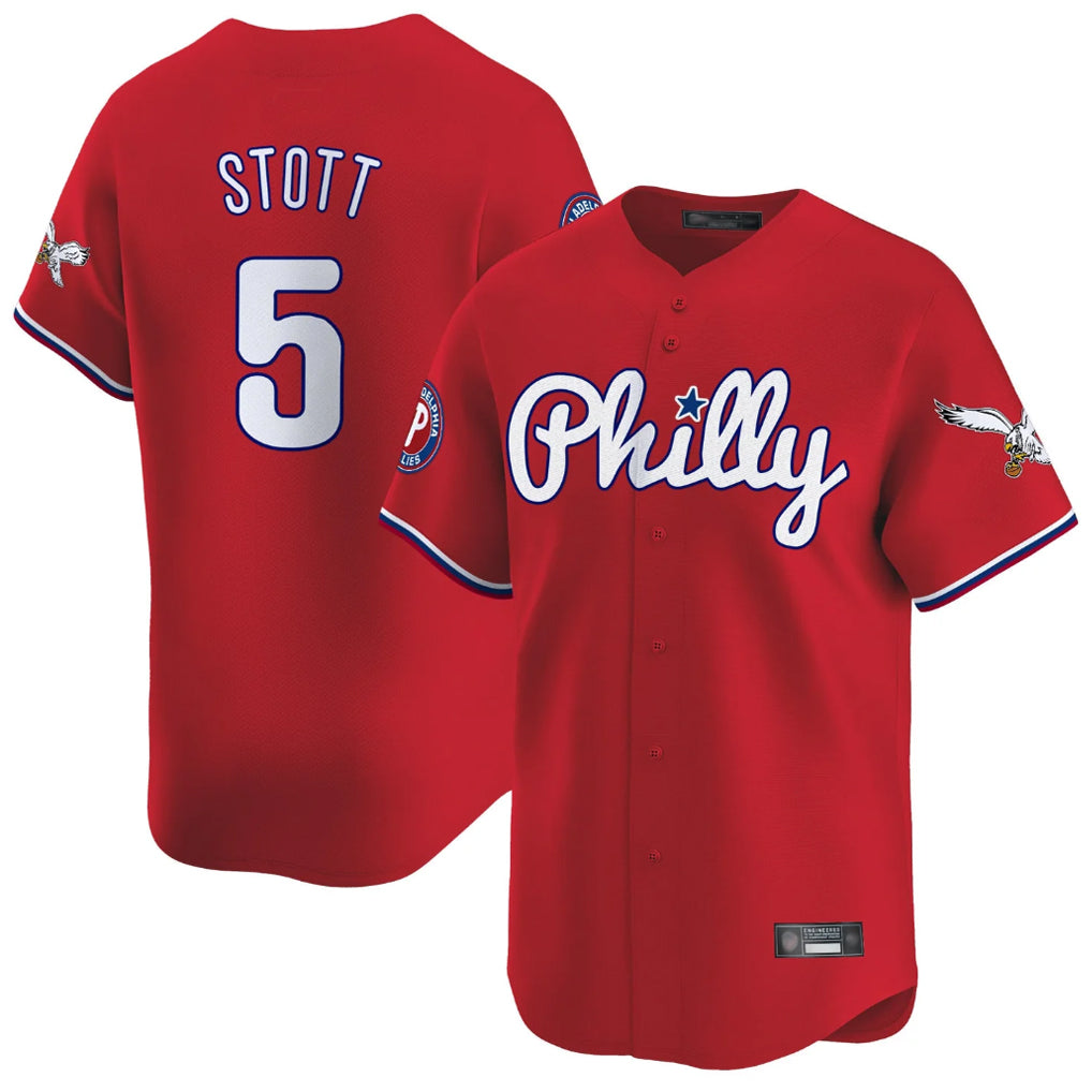 P.Phillies #5 Bryson Stott Player Red Phillies & Eagles Vapor Premier Limited Qdoa Stitched Jerseys