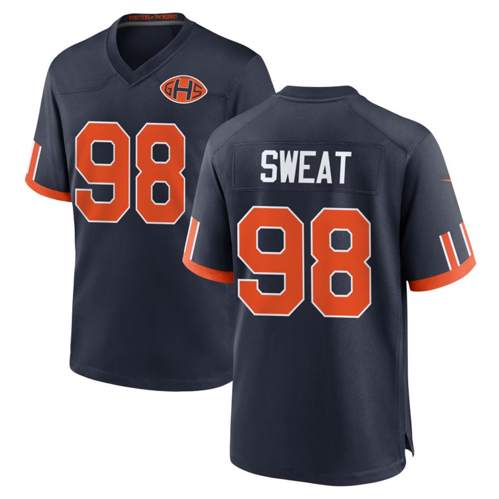 C.Bears #98 Montez Sweat Player Navy 2026 Rivalries Collection Home Game Qdoa Stitched Jerseys