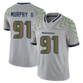 S.Seahawks #91 Byron Murphy II Player Grey Limited 2025 Rivalries Collection Home Game Qdoa Stitched Jerseys