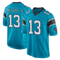 C.Panthers #13 John Metchie III Player Blue Game Qdoa Stitched Jerseys