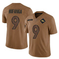D.Broncos #9 Talanoa Hufanga Player Brown Salute To Service Limited Qdoa Stitched Jerseys