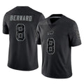 B.Bills #8 Terrel Bernard Player Black RFLCTV Limited Qdoa Stitched Jerseys