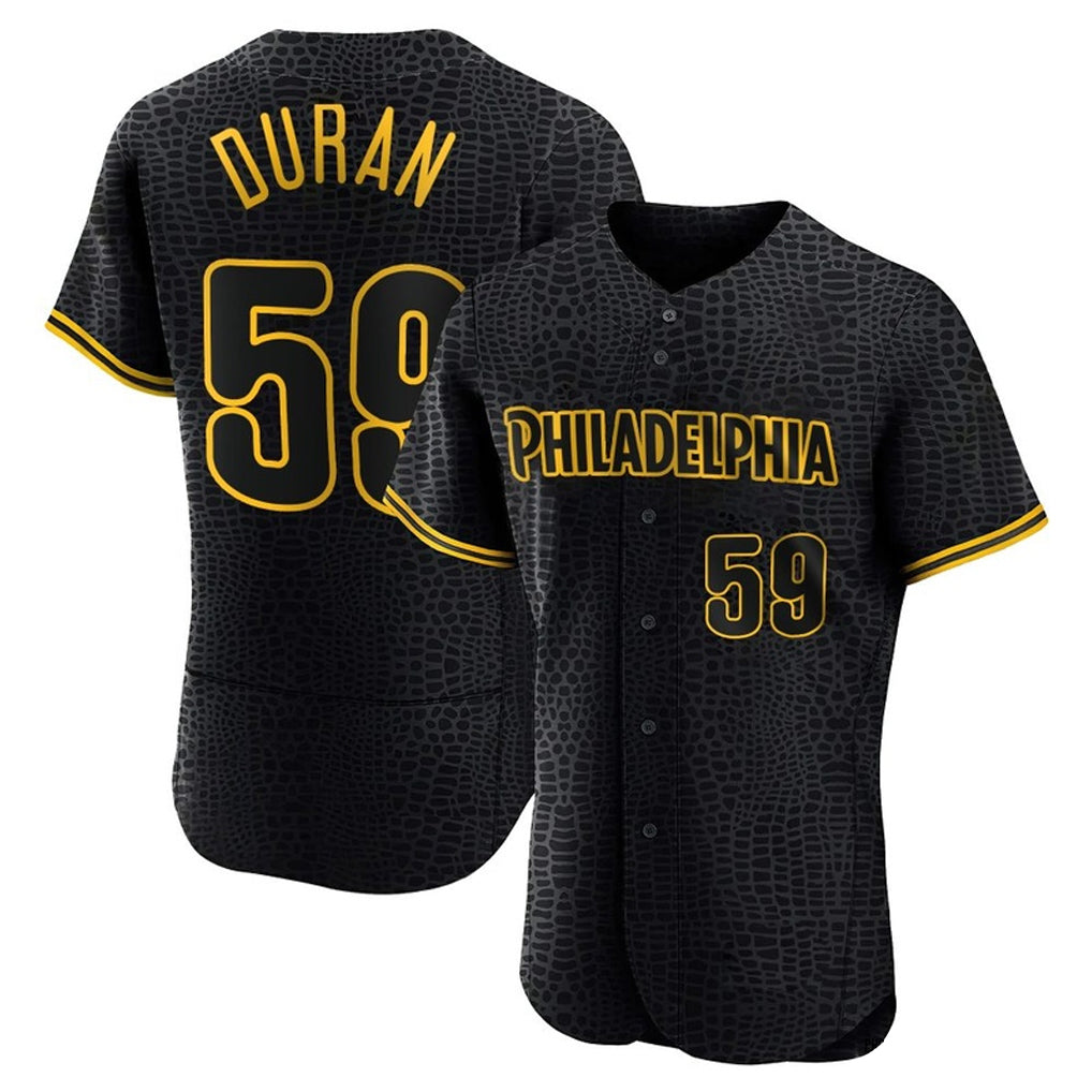 P.Phillies #59 Jhoan Duran Player Black Snake Skin City Home Limited Elite Qdoa Stitched Jerseys
