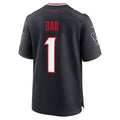 Qdoa H.Texans #1 Dad Navy Game Jersey