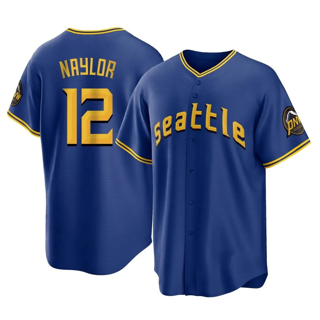 S.Mariners #12 Josh Naylor Player Royal City Connect Home Game Qdoa Stitched Jerseys