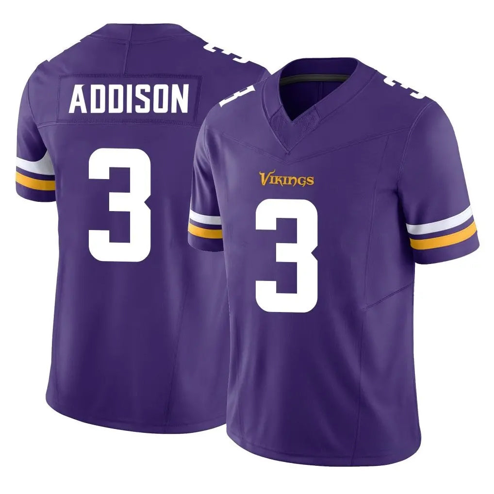 M.Vikings #3 Jordan Addison Player Purple Limited Vapor F.U.S.E. Home Game Qdoa Stitched Jerseys