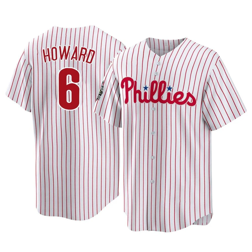 P.Phillies #6 Ryan Howard Player White Home Game Qdoa Stitched Jerseys