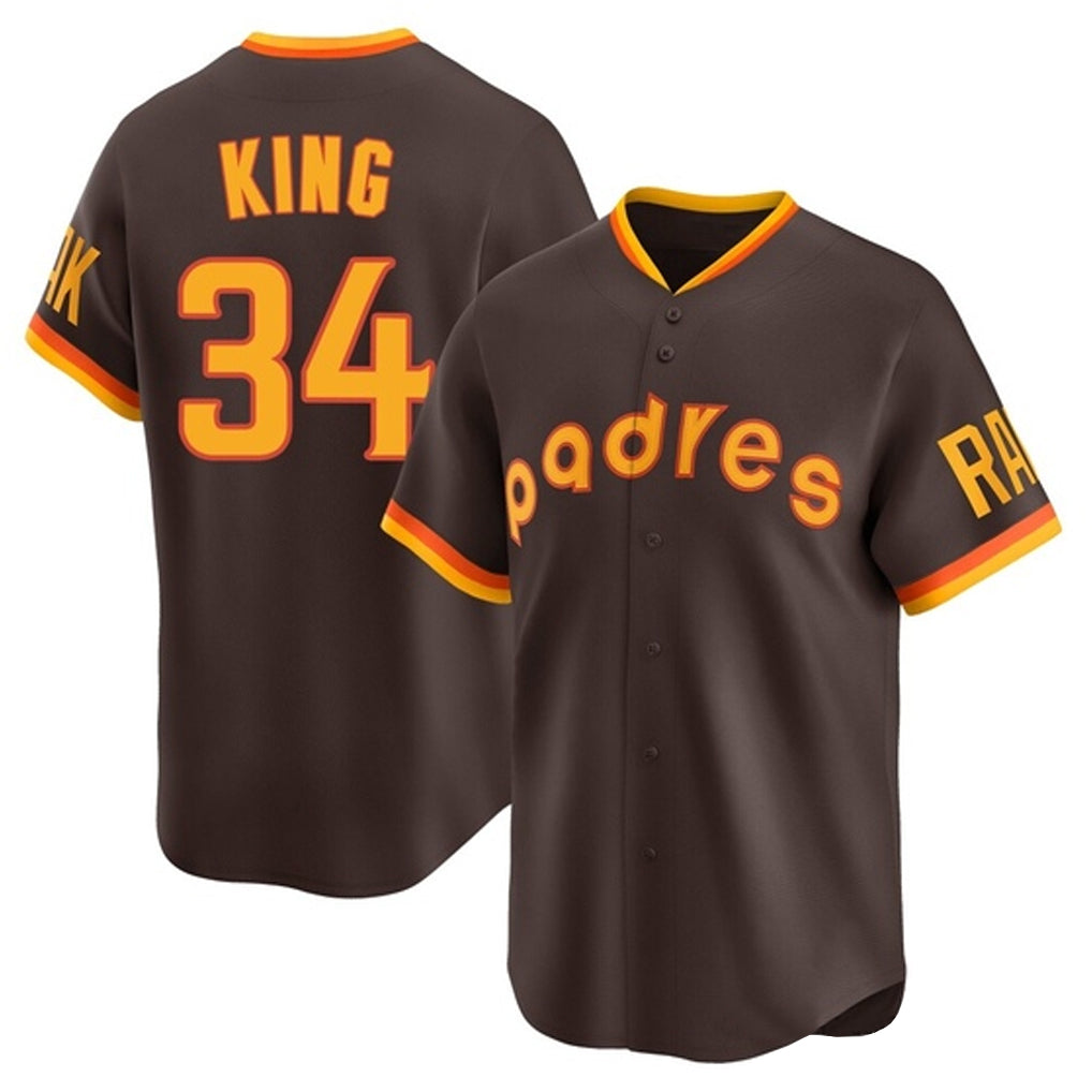 S.Diego Padres #34 Michael King Player Brown Home Cooperstown Collection Replica Game Qdoa Stitched Jerseys