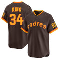S.Diego Padres #34 Michael King Player Brown Home Cooperstown Collection Replica Game Qdoa Stitched Jerseys
