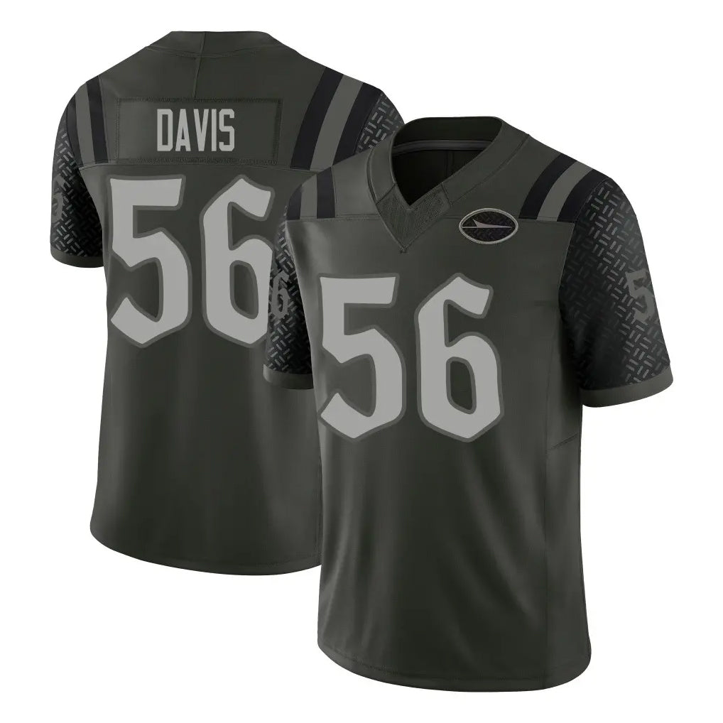 NY.Jets #56 Demario Davis Player Green Limited 2025 Rivalries Collection Home Game Qdoa Stitched Jerseys