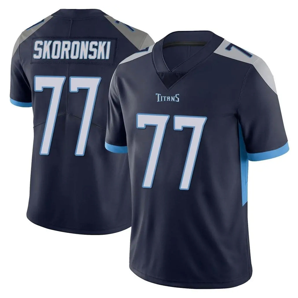 T.Titans #77 Peter Skoronski Player Navy Limited Vapor Untouchable Home Game Qdoa Stitched Jerseys