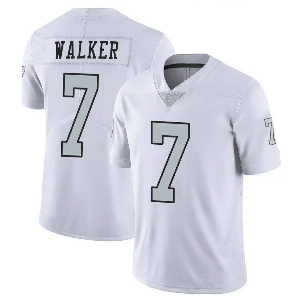 LV.Raiders #7 Quay Walker Player White Limited Color Rush Home Game Qdoa Stitched Jerseys