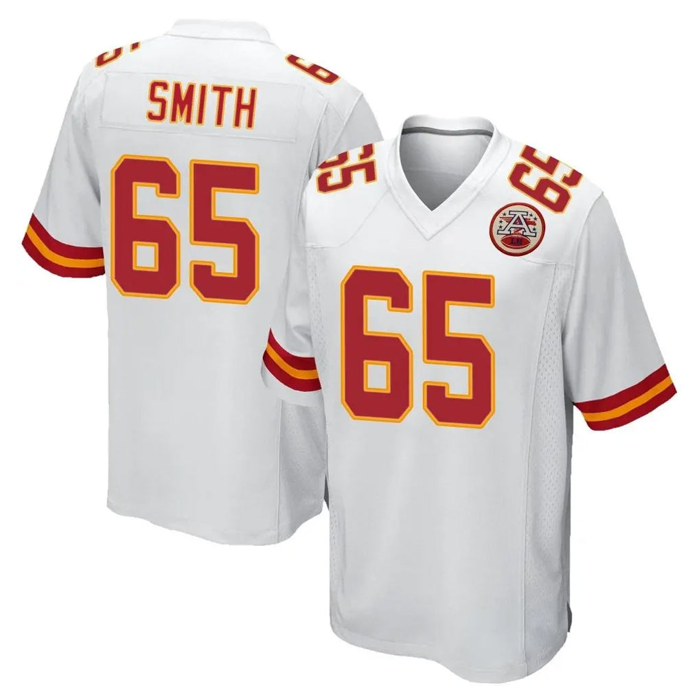 KC.Chiefs #65 Trey Smith Player White Home Game Qdoa Stitched Jerseys
