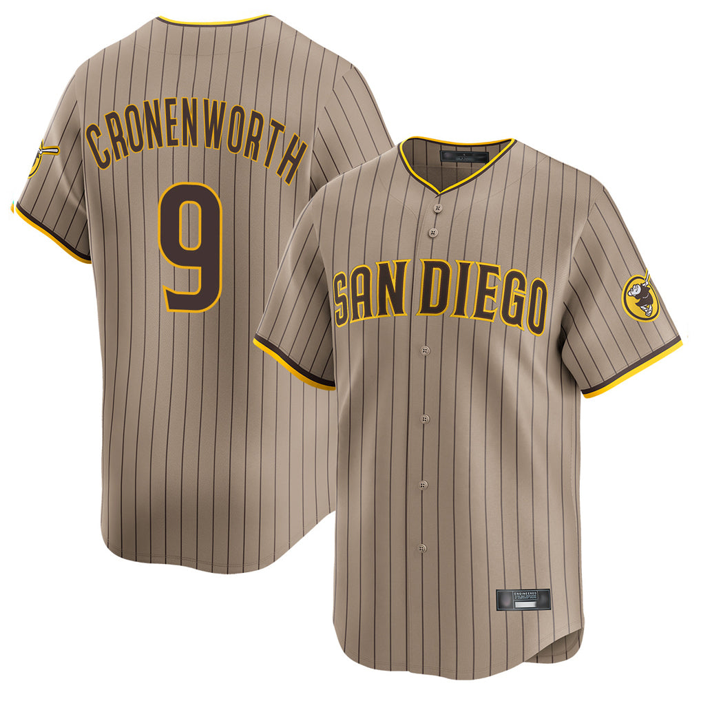 S.Diego Padres #9 Jake Cronenworth Player Khaki Home Limited Qdoa Stitched Jerseys