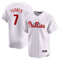 P.Phillies #7 Trea Turner Player White Home Limited Qdoa Stitched Jerseys