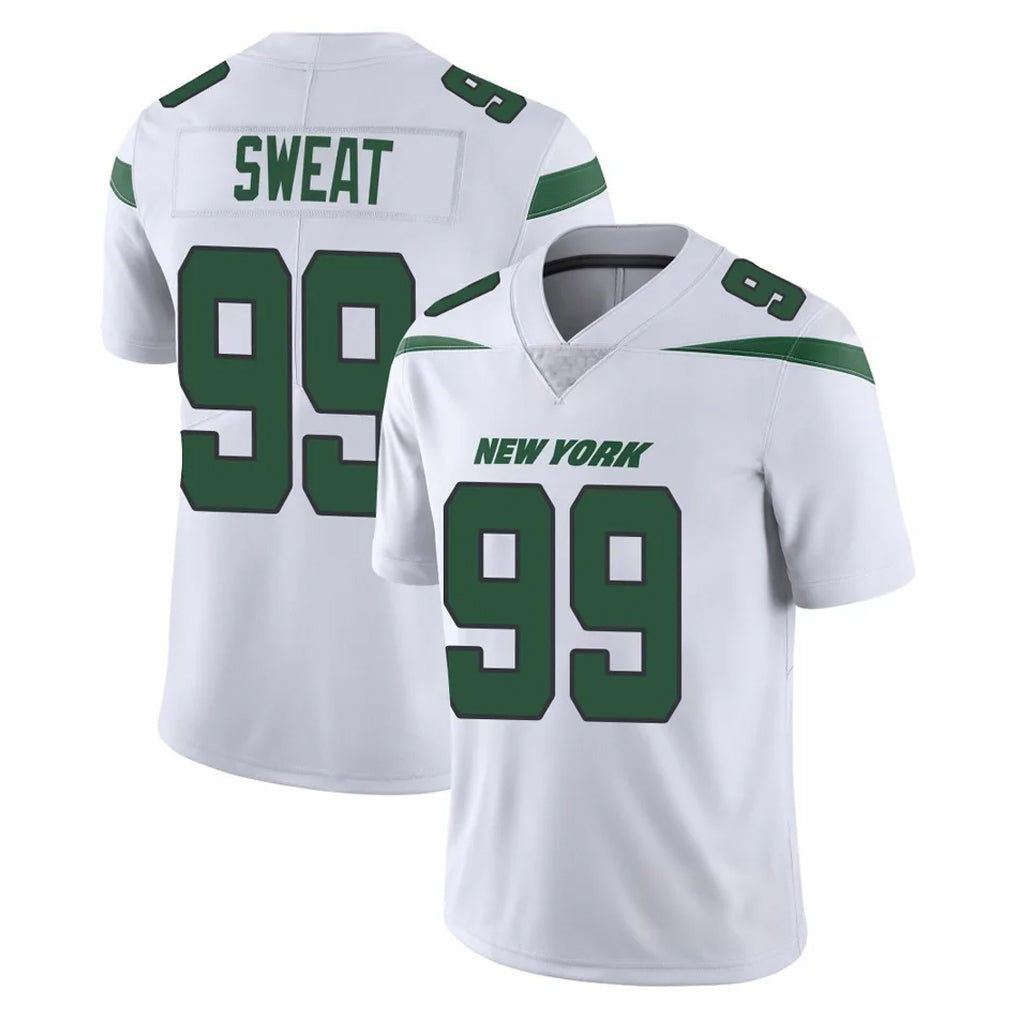NY.Jets #99 T'Vondre Sweat Player White Spotlight Limited Vapor Home Game Qdoa Stitched Jerseys