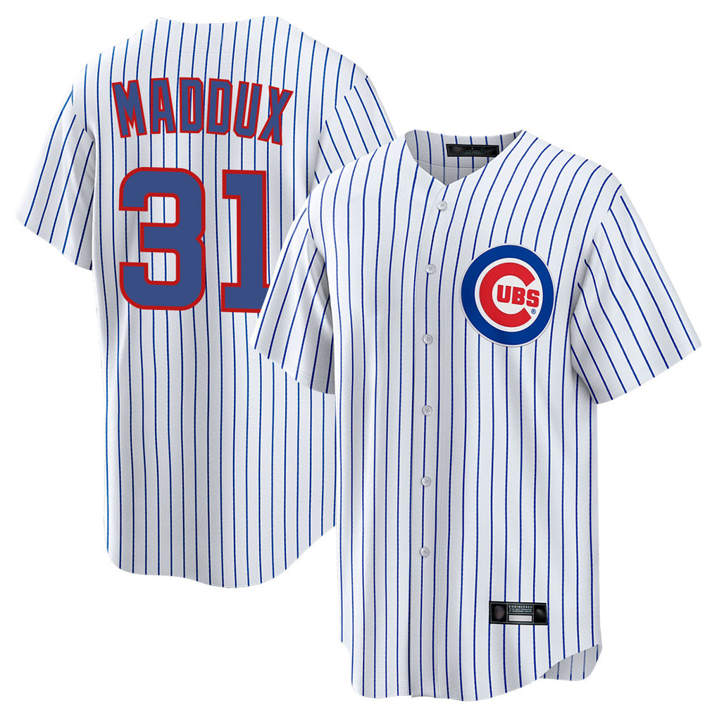 C.Cubs #31 Greg Maddux Player White Game Home Qdoa Stitched Jerseys