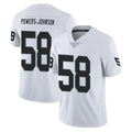 LV.Raiders #58 Jackson Powers-Johnson Player White Limited Vapor Untouchable Home Game Qdoa Stitched Jerseys