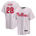 P.Phillies #28 Alec Bohm Player White Home Game Qdoa Stitched Jerseys