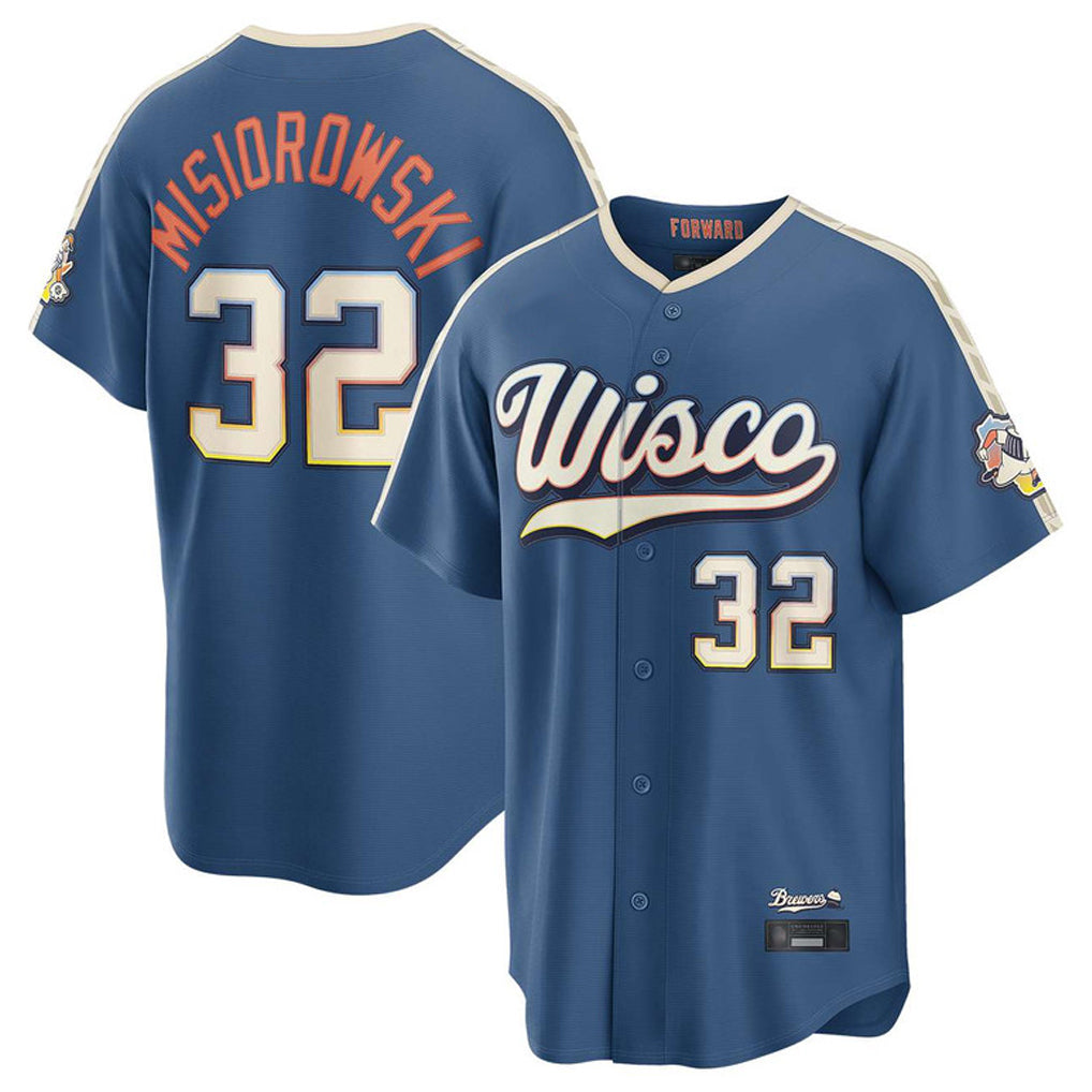 M.Brewers #32 Jacob Misiorowski Player Blue 2026 City Connect Home Game Qdoa Stitched Jerseys