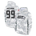 S.Seahawks #99 Leonard Williams Player Arctic Camo Limited Salute to Service Pullover Hoodies Game Qdoa Stitched Jerseys