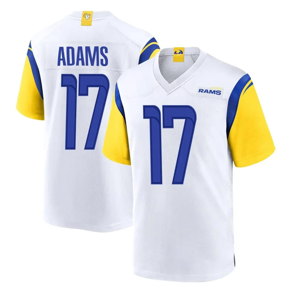 LA.Rams #17 Davante Adams Player White Home Game Qdoa Stitched Jerseys