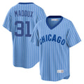 C.Cubs #31 Greg Maddux Player Blue T-shirt Cooperstown Collection Limited Qdoa Stitched Jerseys