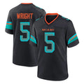 M.Dolphins #5 Jaylen Wright Player Black Pitch Rivalries Collection Home Game Qdoa Stitched Jerseys
