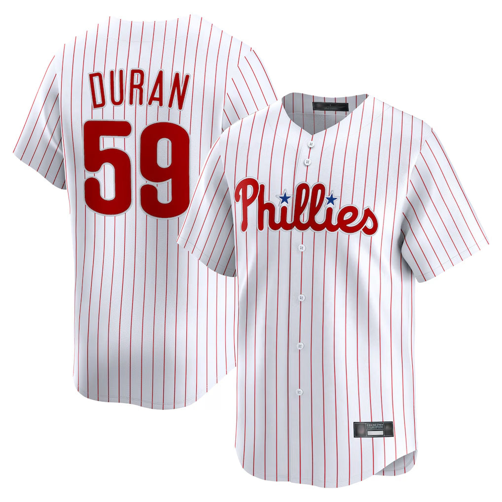 P.Phillies #59 Jhoan Duran Player White Home Limited Qdoa Stitched Jerseys