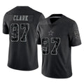 D.Cowboys #97 Kenny Clark Player Black Limited Reflective Home Game Qdoa Stitched Jerseys