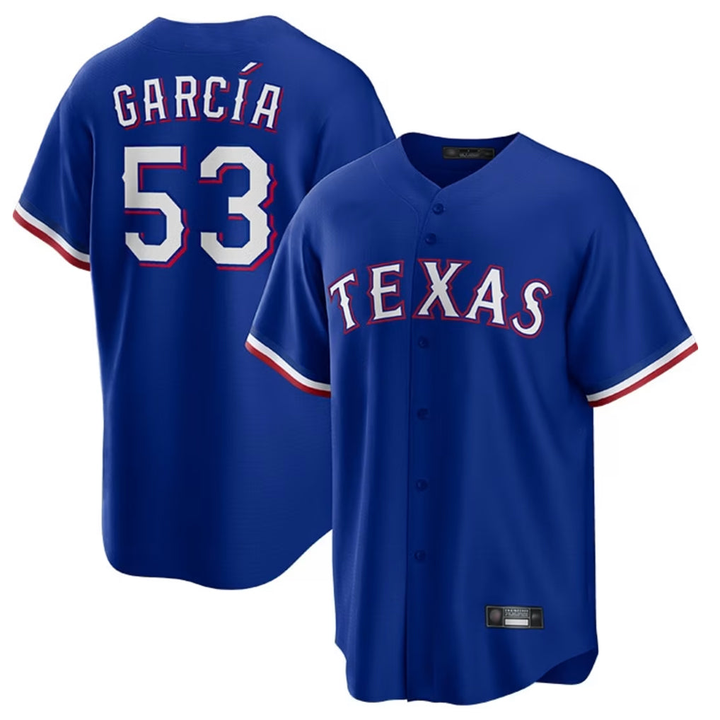 T.Rangers #53 Adolis Garcia Player Royal Home Limited Game Qdoa Stitched Jerseys