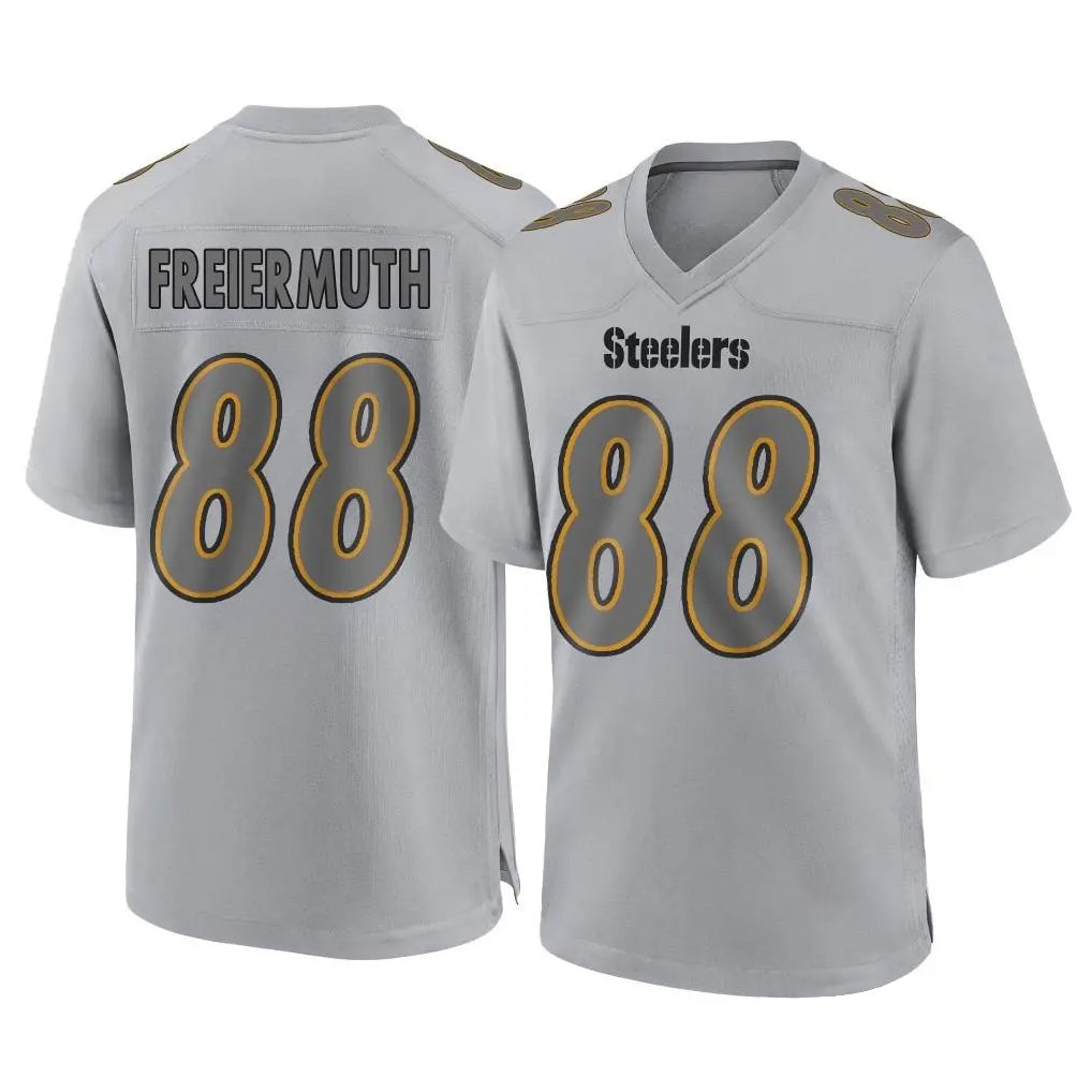 P.Steelers #88 Pat Freiermuth Player Gray Atmosphere Fashion Home Game Qdoa Stitched Jerseys