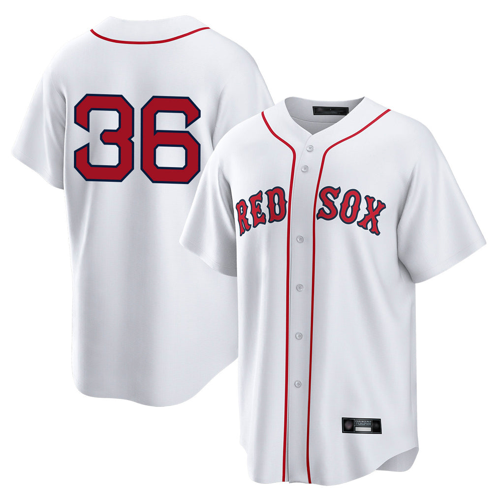 B.Red Sox #36 Triston Casas Player White Home Game Qdoa Stitched Jerseys