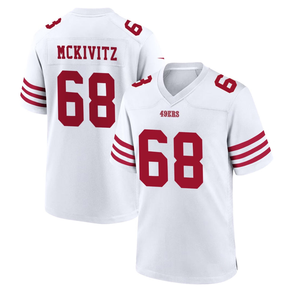 SF.49ers #68 Colton McKivitz Player White Game Home Qdoa Stitched Jerseys