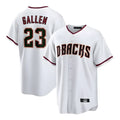 A.Diamondbacks #23 Zac Gallen Player White Home Game Qdoa Stitched Jerseys
