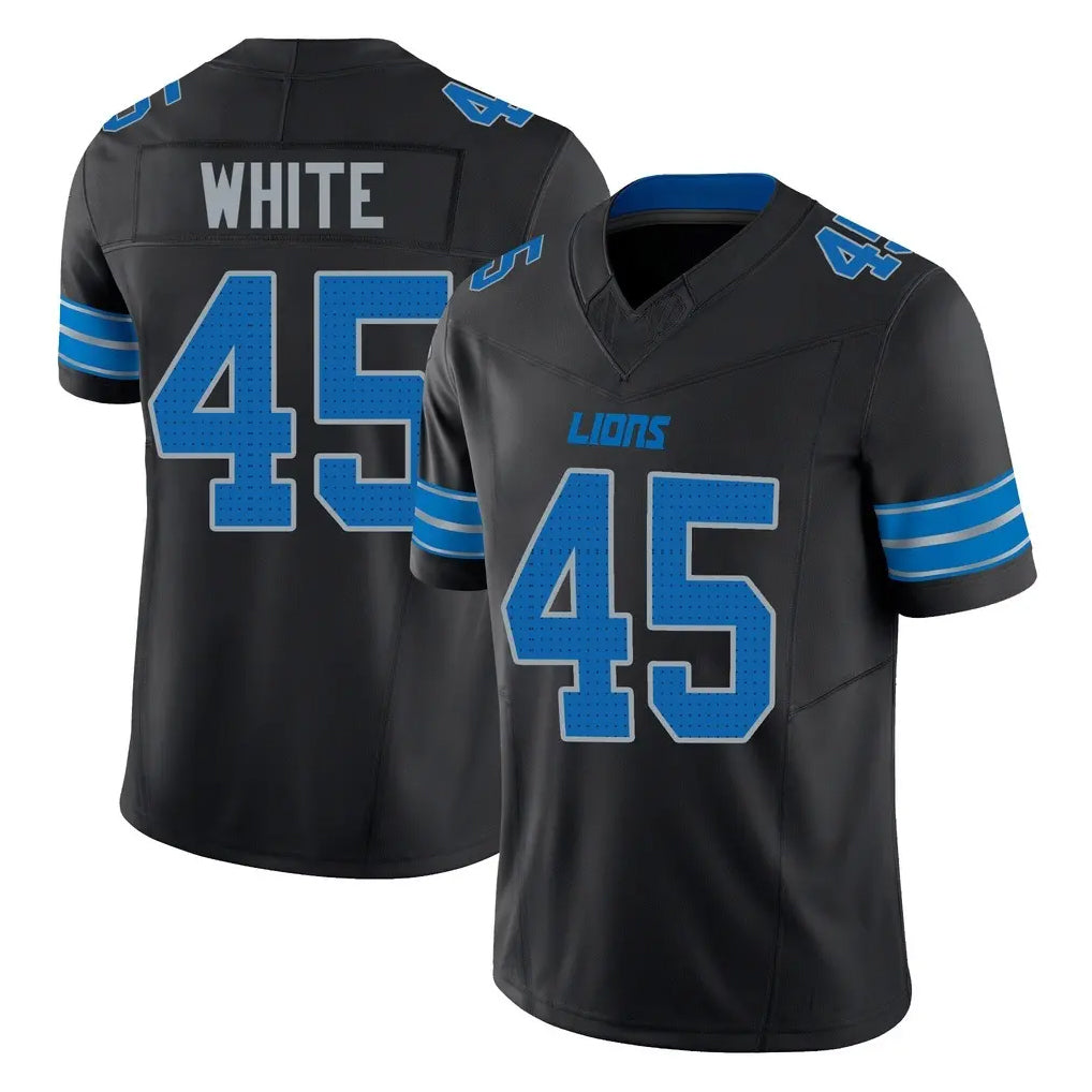 D.Lions #45 Devin White Player Black Alternate Vapor F.U.S.E. Limited Home Game Qdoa Stitched Jerseys