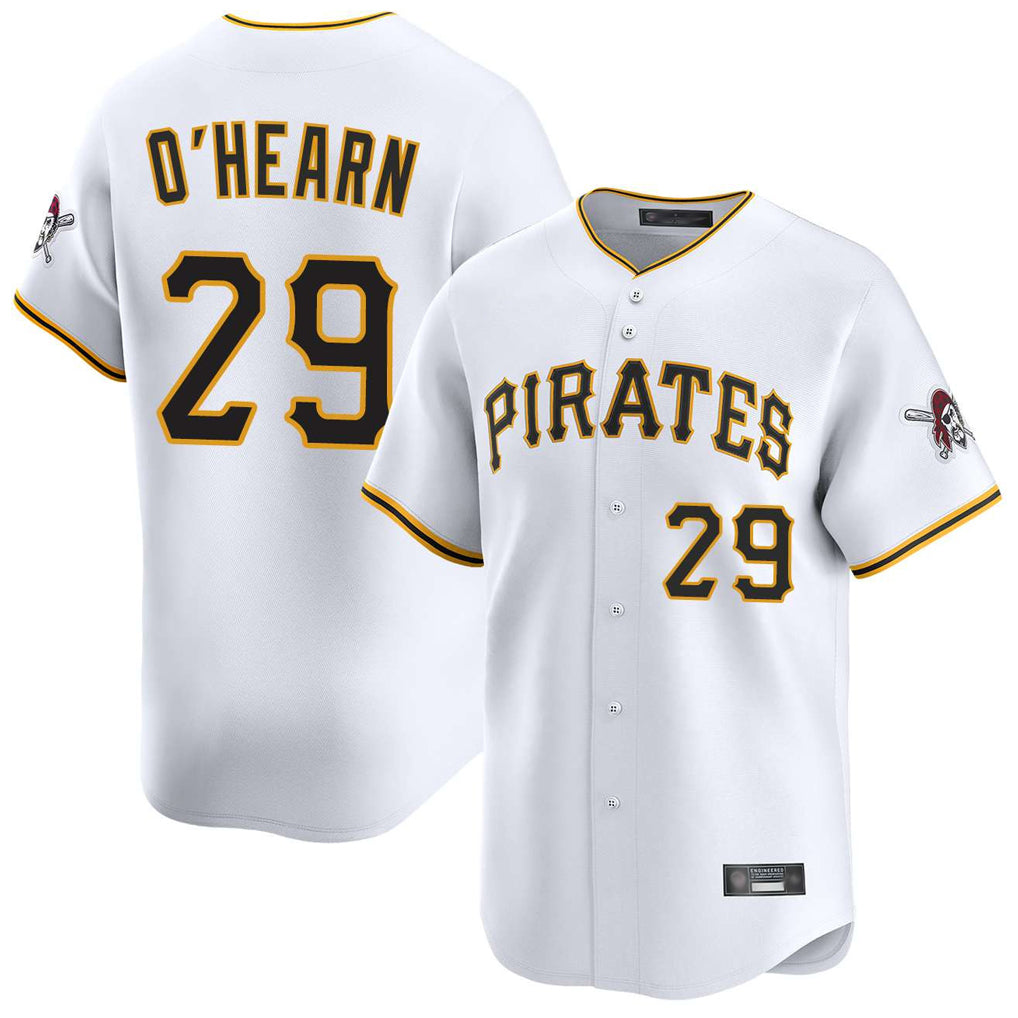 P.Pirates #29 Ryan O'Hearn Player White Home Limited Qdoa Stitched Jerseys