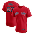 B.Red Sox #52 Wilyer Abreu Player Red Limited Elite Home Game Qdoa Stitched Jerseys
