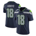 S.Seahawks #18 Elijah Arroyo Player Navy Limited Vapor Untouchable Home Game Qdoa Stitched Jerseys