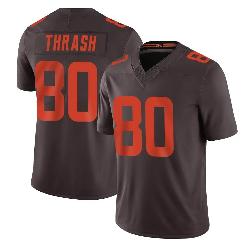 C.Browns #80 Jamari Thrash Player Brown Limited Vapor F.U.S.E. Alternate Game Qdoa Stitched Jerseys