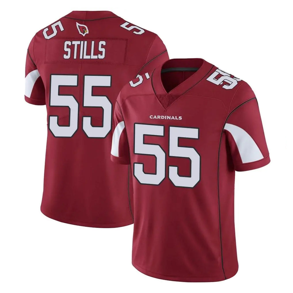 A.Cardinals #55 Dante Stills Player Cardinal Vapor Limited Home Game  Qdoa Stitched Jerseys