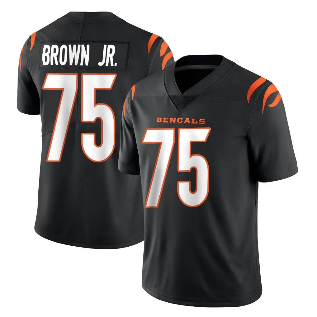C.Bengals #75 Orlando Brown Jr. Player Black Vapor Untouchable Limited Home Game Qdoa Stitched Jerseys