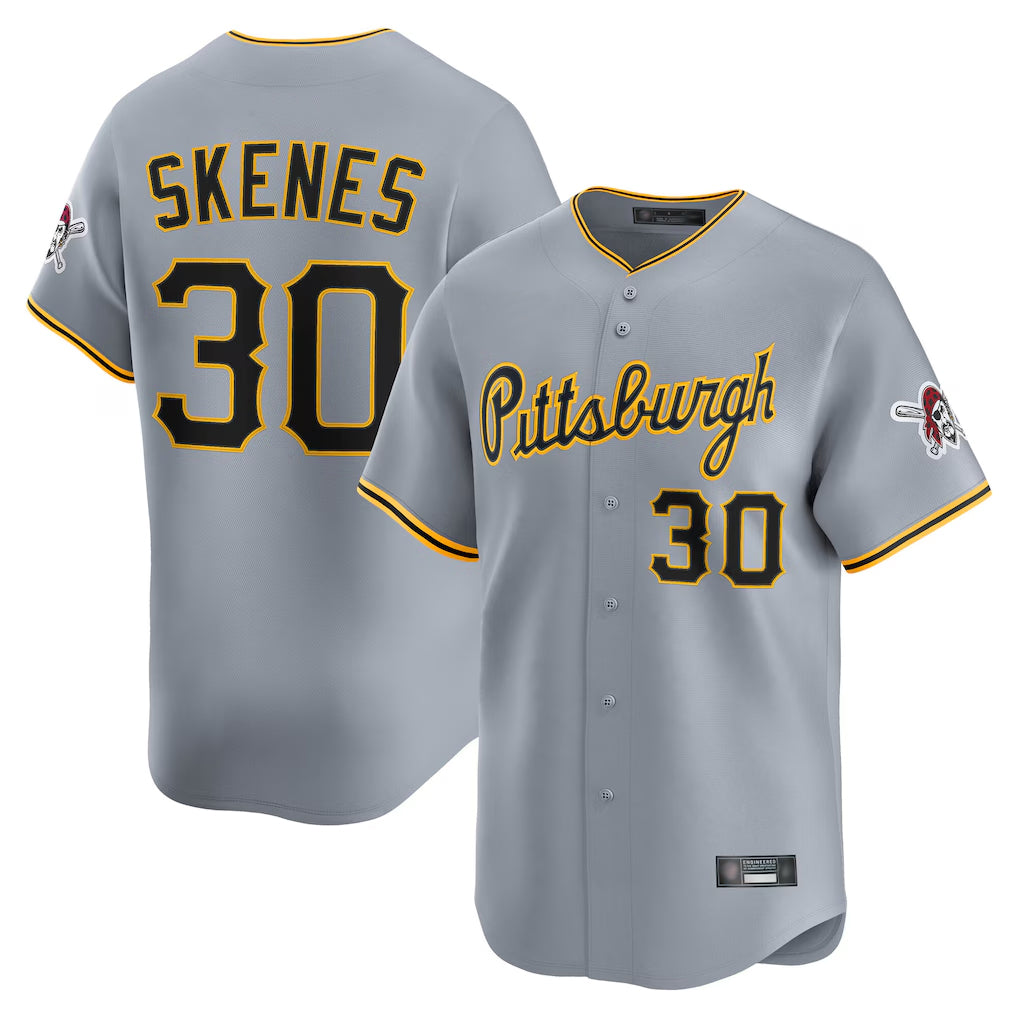 P.Pirates #30 Paul Skenes Player Gray Road Home Limited Qdoa Stitched Jerseys
