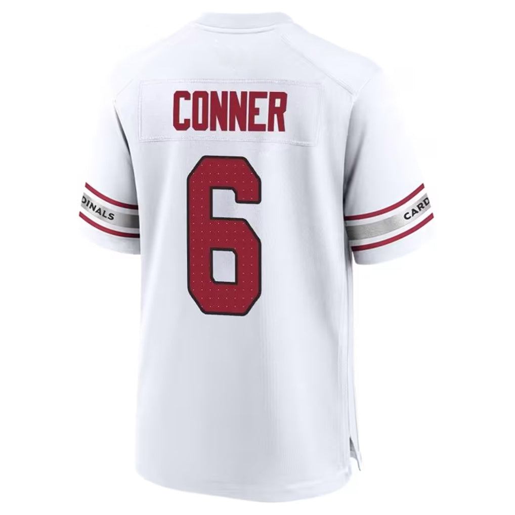 A.Cardinals #6 James Conner Player White Home Game Qdoa Stitched Jerseys