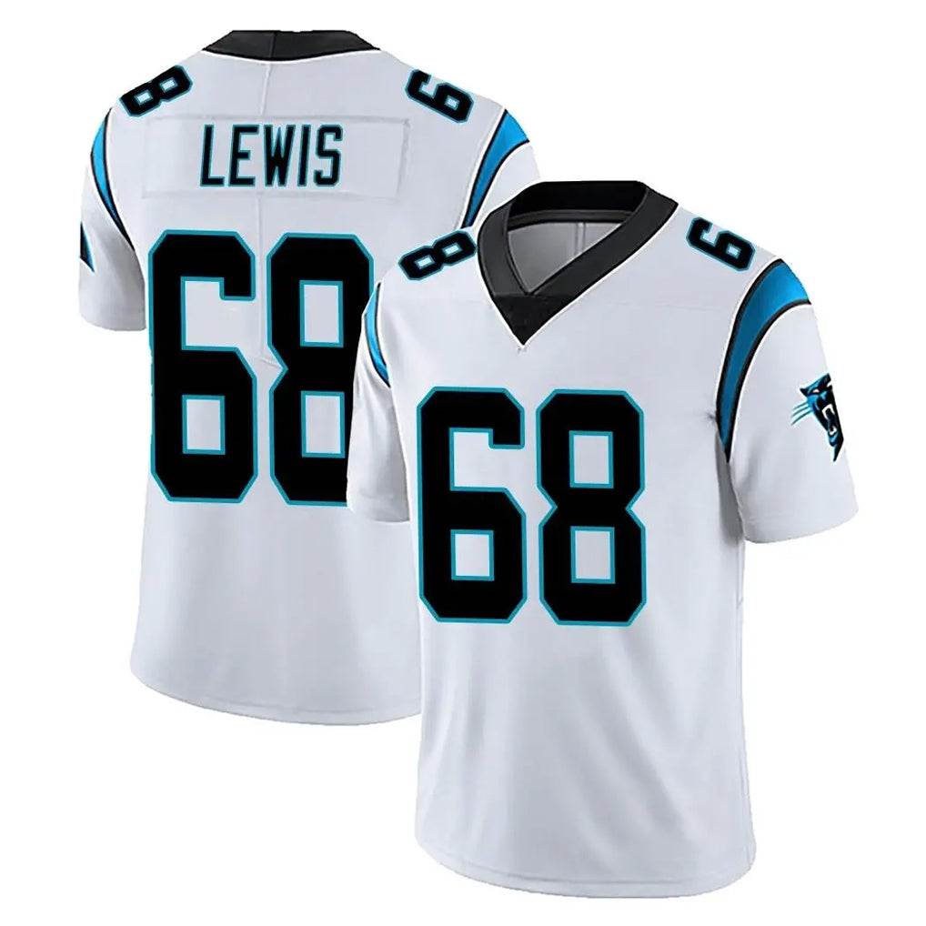 C.Panthers #68 Damien Lewis Player White Vapor Untouchable Limited Game Qdoa Stitched Jerseys