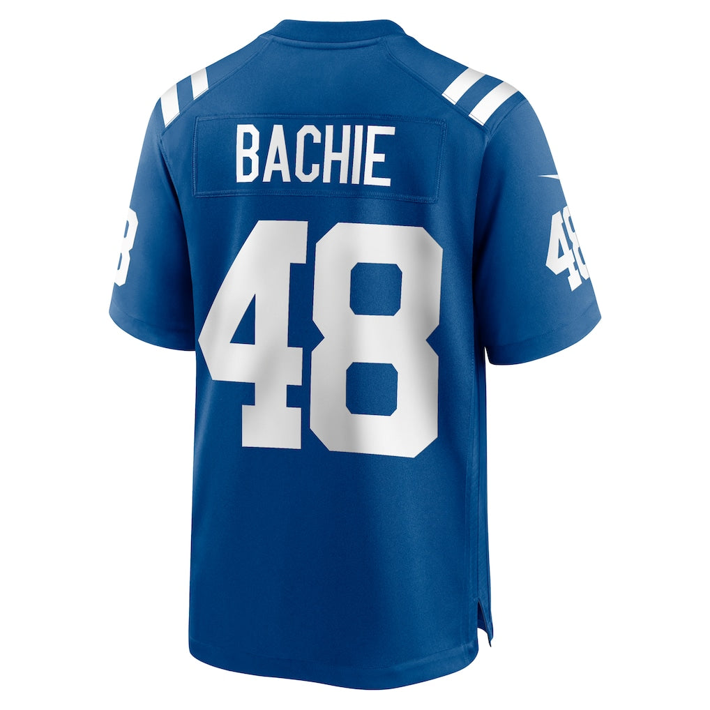 Qdoa IN.Colts #48 Joe Bachie Royal Team Game Jersey