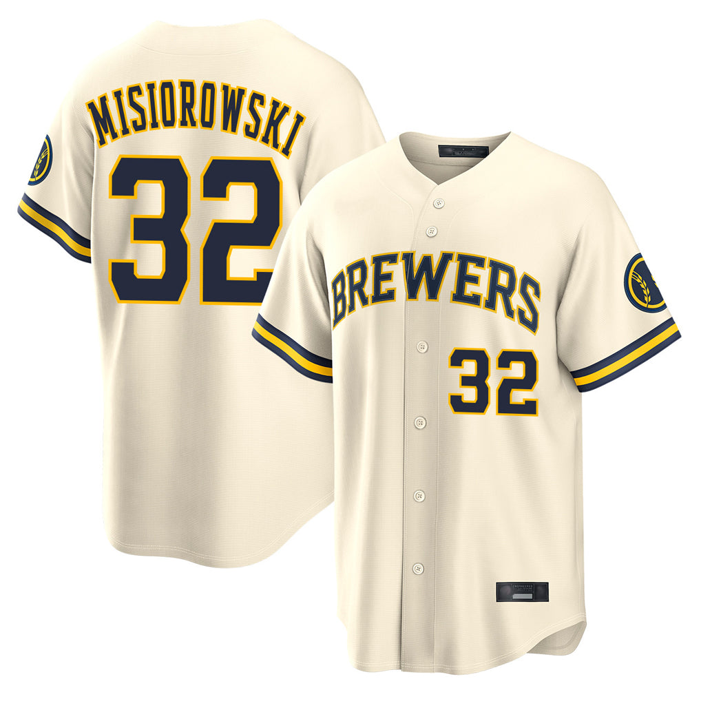 M.Brewers #32 Jacob Misiorowski Player Cream Home Limited Qdoa Stitched Jerseys